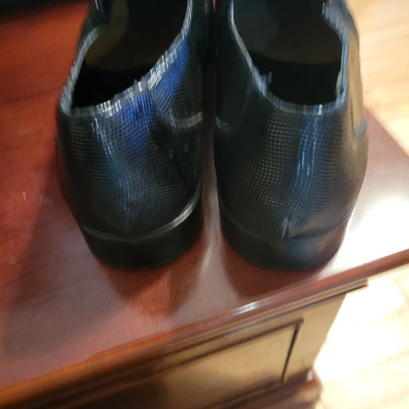 Giovanni Conti Italian black slip on crystal shoes, size 46 European/13 Us - Picture 8 of 16